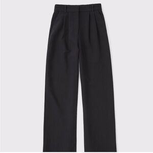 Abercrombie & Fitch Black Wide-Leg Trousers
